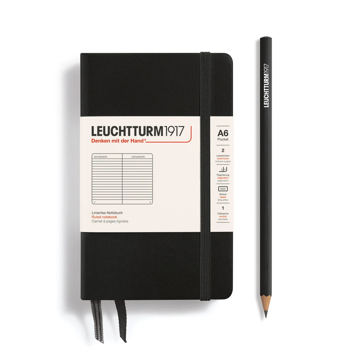 Leuchtturm1917 Pocket A6 hardcover notebook, product photograph